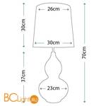 Настольная лампа Lui's Collection Gourd LUI/LAPIS GOURD + HQ/TD30-2134 - Схема