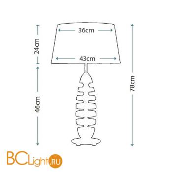 Настольная лампа Lui's Collection Grace LUI/GRACE + LUI/LS1019 - Схема