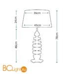 Настольная лампа Lui's Collection Grace LUI/GRACE + LUI/LS1019 - Схема