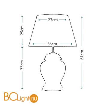 Настольная лампа Lui's Collection Green Leaves LUI/LEAVES GREEN + LUI/LS1046 - Схема