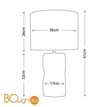 Настольная лампа Lui's Collection Green Retro LUI/GREEN RETRO + HQ/DR35 IVYT7 - Схема