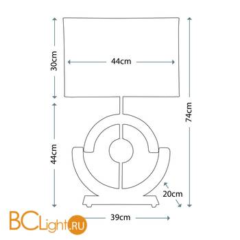 Настольная лампа Lui's Collection Horizon LUI/HORIZON + LUI/LS1074 - Схема
