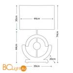 Настольная лампа Lui's Collection Horizon LUI/HORIZON + LUI/LS1074 - Схема