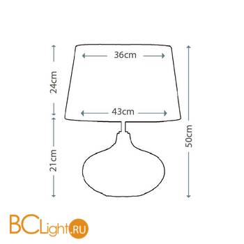 Настольная лампа Lui's Collection Laguna LUI/LAGUNA SMALL + LUI/LS1126 - Схема