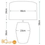 Настольная лампа Lui's Collection Mars LUI/MARS + LUI/LS1002 - Схема