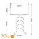 Настольная лампа Lui's Collection Onyx LUI/ONYX BLACK + LUI/LS1003 - Схема