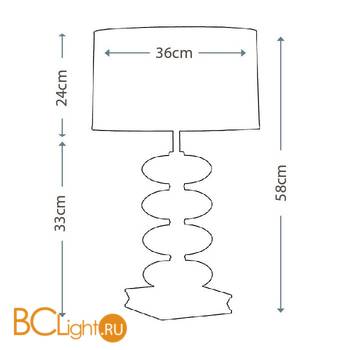 Настольная лампа Lui's Collection Onyx LUI/ONYX RED + LUI/LS1139 - Схема