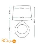 Настольная лампа Lui's Collection Oscar LUI/OSCAR BZ + LUI/LS1123 - Схема