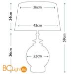 Настольная лампа Lui's Collection Osiris LUI/OSIRIS + LUI/LS1018 - Схема