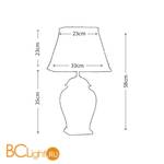 Настольная лампа Lui's Collection Parrot Yellow-Green LUI/PARROT + LUI/LS1035 - Схема