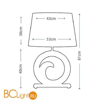 Настольная лампа Lui's Collection Pearl LUI/PEARL LARGE + LUI/LS1112 - Схема