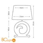 Настольная лампа Lui's Collection Pearl LUI/PEARL LARGE + LUI/LS1112 - Схема