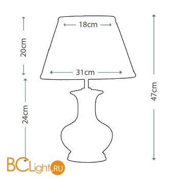 Настольная лампа Lui's Collection Pink Blossoms LUI/PINK BLOSSOM + LUI/LS1032 - Схема