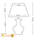 Настольная лампа Lui's Collection Pink Blossoms LUI/PINK BLOSSOM + LUI/LS1032 - Схема