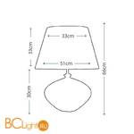 Настольная лампа Lui's Collection Ribbed Pumpkin LUI/RIB PUMPKIN + LUI/LS1127 - Схема