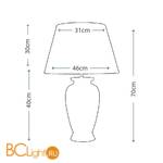 Настольная лампа Lui's Collection Rose Floral LUI/ROSE + LUI/LS1081 - Схема