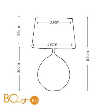 Настольная лампа Lui's Collection Serena LUI/SERENA LARGE + LUI/LS1124 - Схема