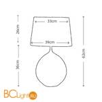 Настольная лампа Lui's Collection Serena LUI/SERENA LARGE + LUI/LS1124 - Схема