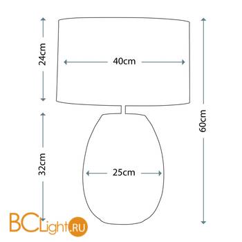 Настольная лампа Lui's Collection Seychelles LUI/SEYCHELLES + LUI/LS1026 - Схема