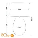 Настольная лампа Lui's Collection Seychelles LUI/SEYCHELLES + LUI/LS1026 - Схема