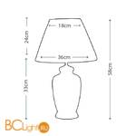 Настольная лампа Lui's Collection Silver Thistle LUI/SIL THISTLE + LUI/LS1044 - Схема