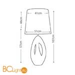 Настольная лампа Lui's Collection Spinnaker LUI/SPINNAKER BZ + LUI/LS1121 - Схема