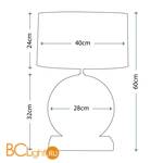 Настольная лампа Lui's Collection Swirl LUI/BLACK SWIRL + LUI/LS1002 - Схема