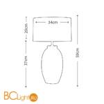 Настольная лампа Lui's Collection Victor LUI/VICTOR SM CR + LUI/LS1031 - Схема