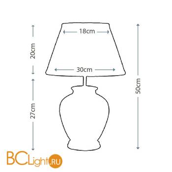 Настольная лампа Lui's Collection Yellow Purple Flowers LUI/YELLOW FLO + LUI/LS1032 - Схема