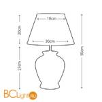 Настольная лампа Lui's Collection Yellow Purple Flowers LUI/YELLOW FLO + LUI/LS1032 - Схема