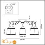 Потолочная люстра Lumion Abbi 3266/5C - Схема