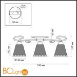 Потолочная люстра Lumion Agnessa 3269/3C - Схема