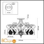 Потолочная люстра Lumion Alba 2926/5C - Схема