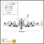 Потолочный светильник Lumion Alissa 3710/36CL - Схема