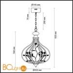 Подвесной светильник Lumion Alissa 3710/72L - Схема