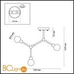 Потолочная люстра Lumion Anima 3715/3C - Схема