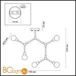 Потолочная люстра Lumion Anima 3715/5C - Схема