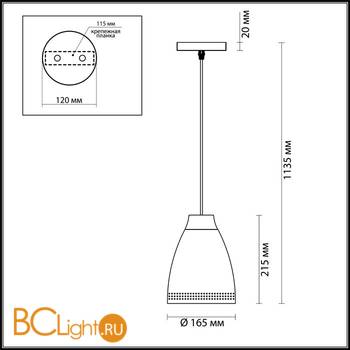 Подвесной светильник Lumion Anna 3795/1 - Схема