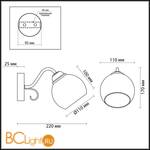 Бра Lumion Aria 3083/1W - Схема