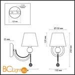 Бра Lumion Asanta 3228/1W - Схема