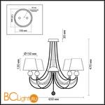 Люстра Lumion Asanta 3228/5 - Схема