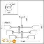 Люстра Lumion Ashley 3742/6C - Схема