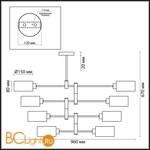 Люстра Lumion Ashley 3742/8C - Схема