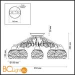 Потолочная люстра Lumion Balina 2944/5C - Схема