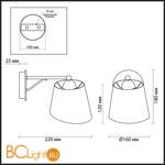 Бра Lumion Barensa 3281/1W - Схема