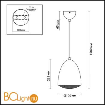 Подвесной светильник Lumion Belko 3670/1 - Схема