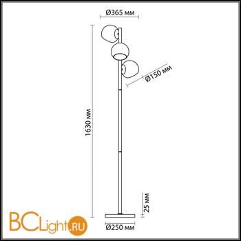 Торшер Lumion Blair 3769/3F - Схема