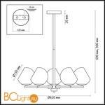 Потолочная люстра Lumion Blair 3769/5C - Схема