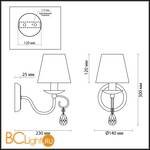 Бра Lumion Blanche 3686/1W - Схема