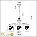 Люстра Lumion Boninga 3235/3 - Схема